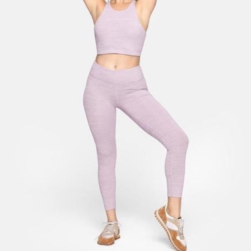 Outdoor Voices Tech Sweat Leggings 7/8 Heather Lavender Lilac Medium